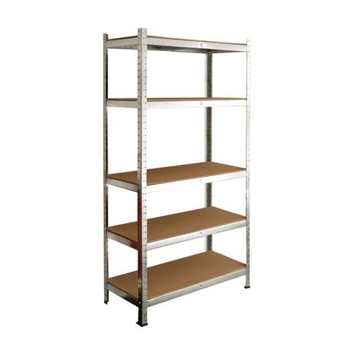 SODIAC Etagere de rangement charge lourde 5 tablettes - 150 Kg par plateau - 180 x 90 x 40 cm