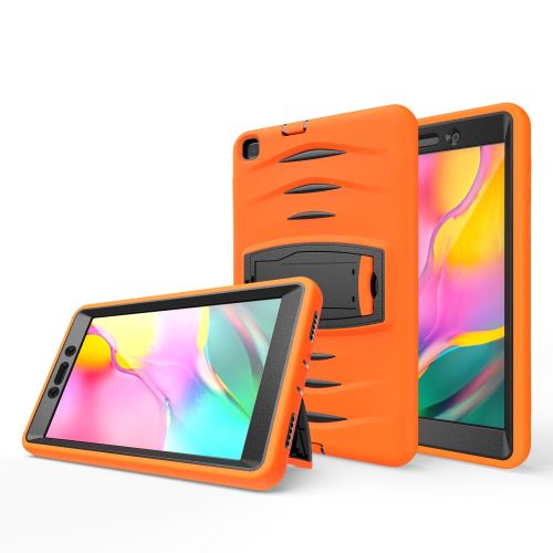 Coque en TPU + Silicone résistant aux chocs avec béquille orange pour votre Samsung Galaxy Tab A 8.0 Wi-Fi (2019) SM-T290