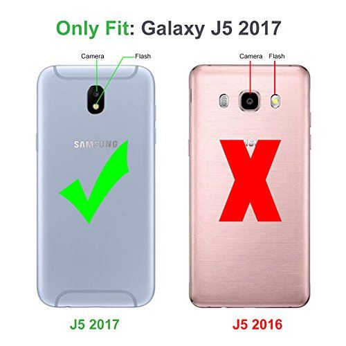 Coque Galaxy J5 2017, J&D [ArmorBox] [Double Couche] Coque de Protection Robuste Antichoc et Hybride pour Samsung Galaxy J5 (Release in 2017) - Rose Or