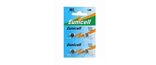 EUNICELL - Lot de 4 PILES AG2 D396 SR59W LR726 RW411 1.5V Alcaline