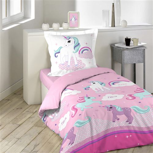 Parure de Lit Enfant Licorne 140x200