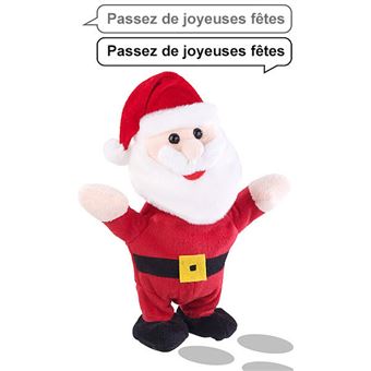 Peluche Parlante 22 Cm Avec Microphone Integre Pere Noel Peluche Interactive Achat Prix Fnac