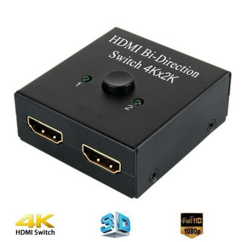 Boitier HDMI Bi Directionnel commutateur male vers double femelle 2x1 ou  1x2 
