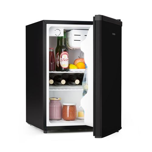 Klarstein Cool Kid Minibar / Mini Réfrigérateur à boissons 66L avec freezer 4L - 42dB - A+ - rétro noir