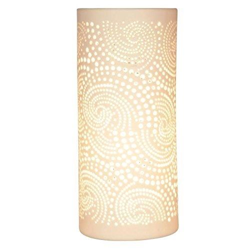 Sema 97512 cachemire lampe cylindrique céramique porcelaine blanc