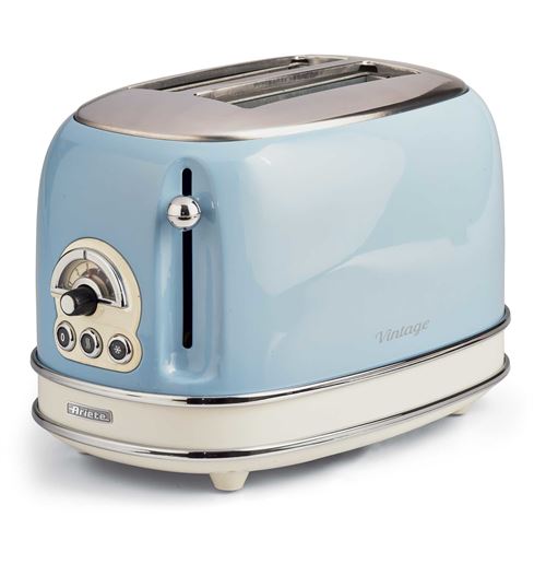 Grille-pain vintage à 2 tranches Ariete ARI-155 810 W Bleu pastel