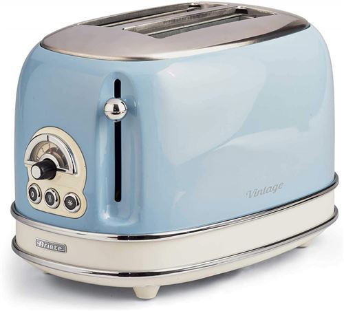Ariete Bleu 155 Vintage - Grille-Pain - 2 Tranche - 2 Emplacements - Celeste