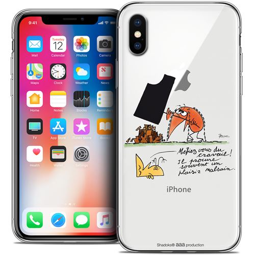 Coque Gel Apple iPhone X (10) Extra Fine Les Shadoks® - Le Travail