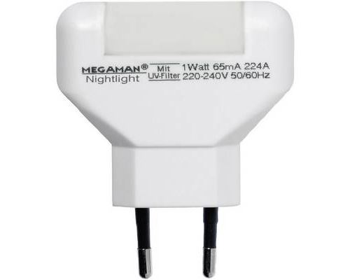 Veilleuse LED Megaman MM001 MM001 rectangulaire LED blanc chaud blanc
