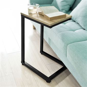 Table d'appoint moderne SoBuy - Table basse de bout de canapé 40x30x60 cm Noir Gris FBT44-HG - 1
