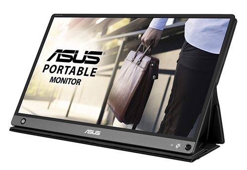 ASUS ZenScreen GO MB16AHP - LCD-monitor - 15.6 - portable - 1920 x 1080 Full HD (1080p) - IPS - 250 cd/m² - 700:1 - Micro HDMI, USB-C - luidsprekers - zwart