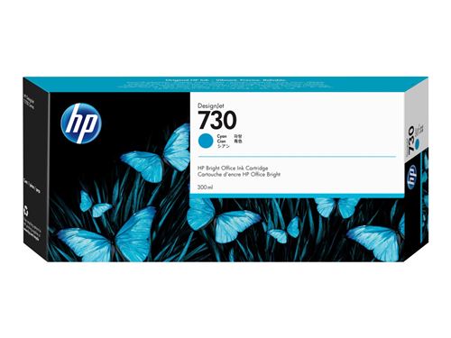 HP 730 - 300 ml - haute capacité - cyan - original - DesignJet - cartouche d'encre - pour DesignJet SD Pro MFP, T1600, T1600dr, T1700, T1700dr, T2600, T2600dr