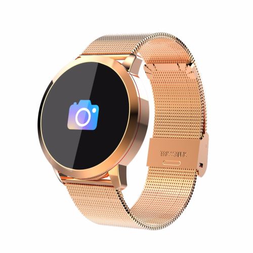 Q8 IP67 montre bracelet coloré de bracelet de pression artérielle de fréquence cardiaque de bracelet coloré Doré