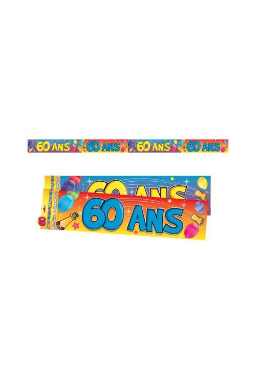 Bannière 60 Ans Anniversaire - Multicolores