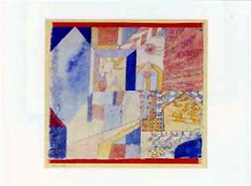 Paul Klee Poster Reproduction - Abstraktion Mit Dem Krug (60x80 cm)