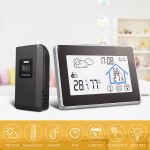 DG-TH8380 sans fil thermomètre hygromètre écran tactile station météo avec thermomètre extérieur prévision capteur horloge