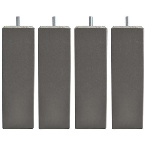 Jeu De Pieds Carres L 7 X L 7 X H 19 Cm Taupe - Lot De 4