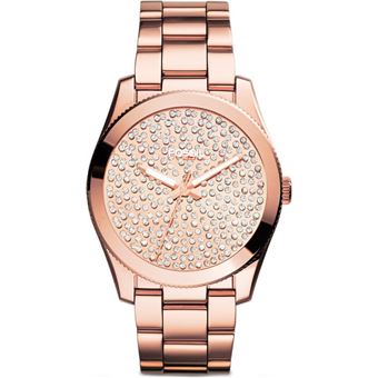 montre femme acier rose