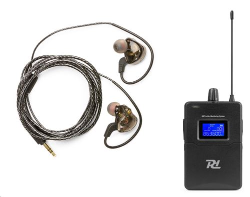 Power Dynamics Pd810R Récepteur Bodypack Sans Fil Uhf Avec Écouteurs Pour Système In Ear Monitor Pd810