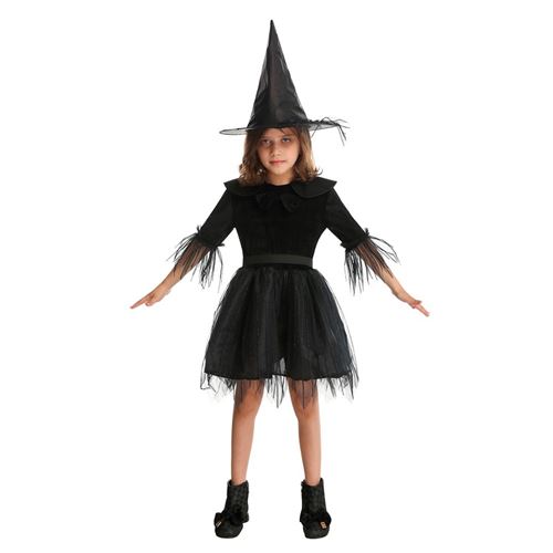 déguisement sorcière noire fille - 7/9 ans - noir - ptitclown 22012