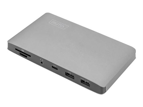 DIGITUS - Station d'accueil - USB-C 3.1 Gen 1 / Thunderbolt 3 - 2 x DP - GigE - 120 Watt