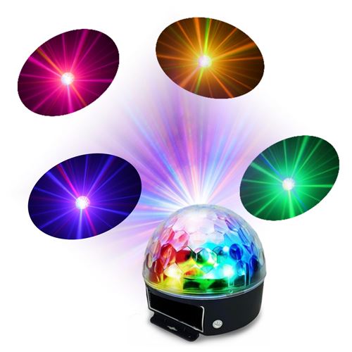 Jeux de Lumière Stroboscope à 47 LED multicolore 4 couleurs Vitesse du  flash réglable + Fixation