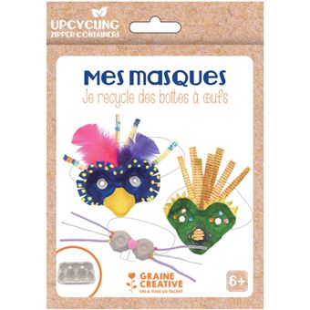 Kit upcycling boites a oeufs pour jolis masques