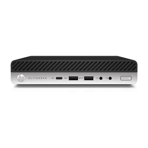 HP EliteDesk 800 G4 - Mini bureau Core i7 8700T / jusqu'à 4 GHz - RAM 16 Go - SSD 512 Go - UHD Graphics 630 - Win 11 - moniteur : aucun - noir, argent