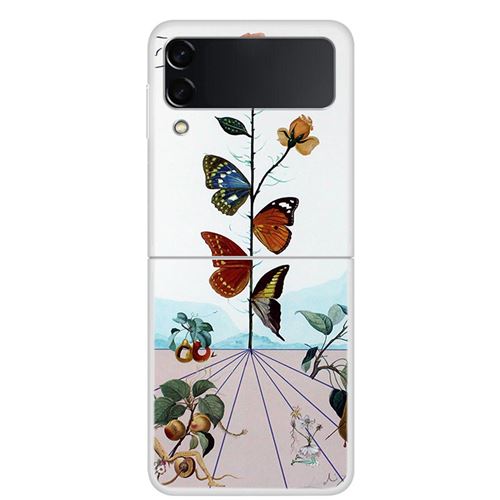 Coque Pour Samsung Galaxy Z Flip 3 Frusde Dessin Animé Peinture Multicolore-Papillon