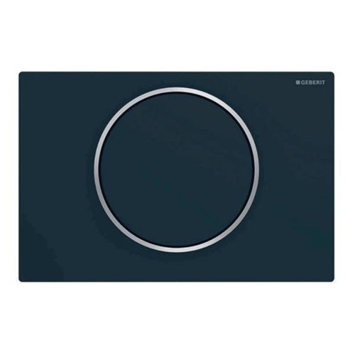 Plaque de commande WC GEBERIT Sigma10 interrompable: noir mat laqué, poli