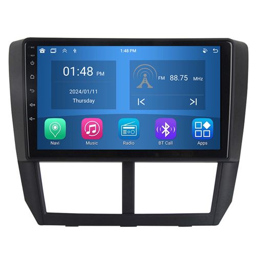 Autoradio RoverOne® Bluetooth CarPlay Android Auto Navigation 4Go RAM 64Go ROM pour Subaru Forester 3 SH 2007-2013 Impreza GH GE 2011
