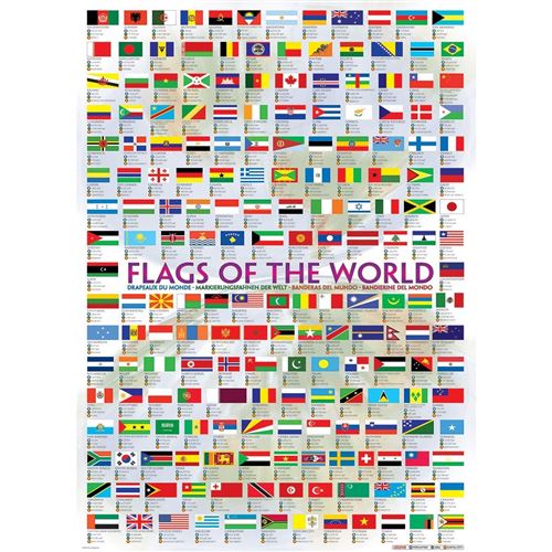 EurographicsPuzzles - Drapeaux du monde - puzzle - 1000 pièces