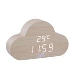 Réveil Digital LIVOO RV150BC Aspect Bois Avec Projecteur Et Thermomètre