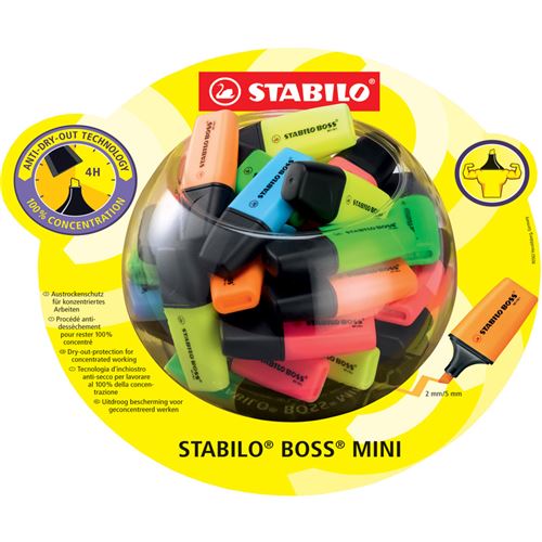 STABILO Surligneur BOSS MINI, présentoir de 50