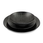 Service Vaisselle 18 Pièces Médard De Noblat Black Japan - Grès à Motifs Floraux - Assiettes 27cm, Dessert, Salade