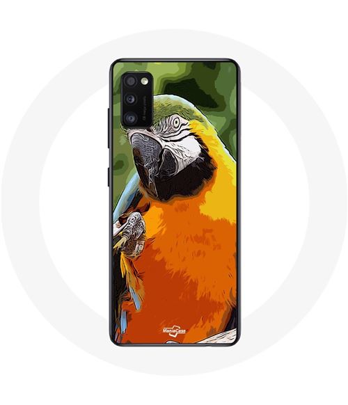 Coque pour Samsung Galaxy S20 Aras Perroquet Orange vert Maniacase
