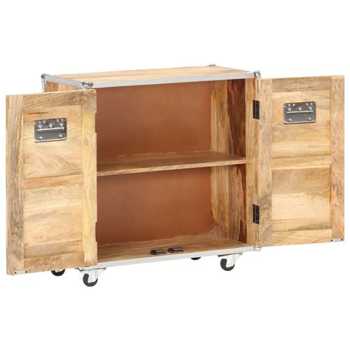 vidaXL Buffet avec 2 portes 70x30x69 cm Bois de manguier massif