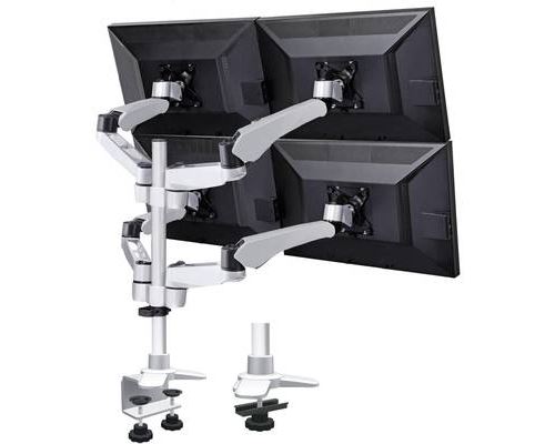 SpeaKa Professional Support de table pour écran SP-3957076 Flex 4 Écran(s) 25,4 cm (10) - 68,6 cm (27) noir, argent