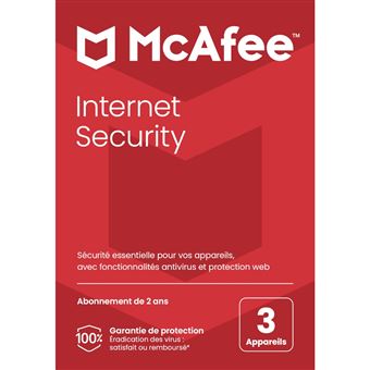 McAfee Internet Security - Licence 2 ans - 3 postes - A télécharger - 1