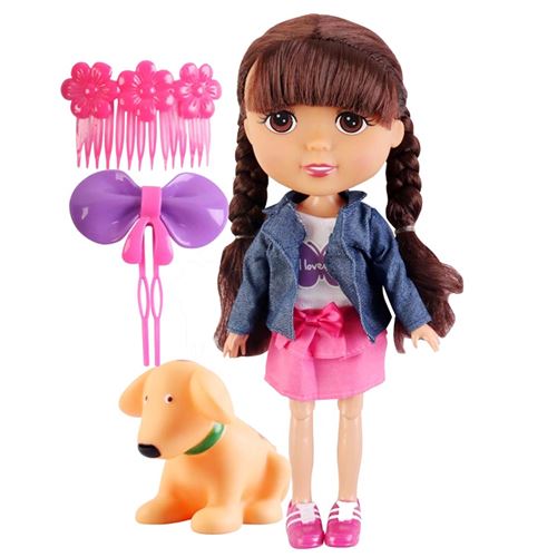 Non Communiqué Rose Poupée Vétérinaire 30Cm Avec Accessoires Et Chien Épingle Motif Nourrice Playme