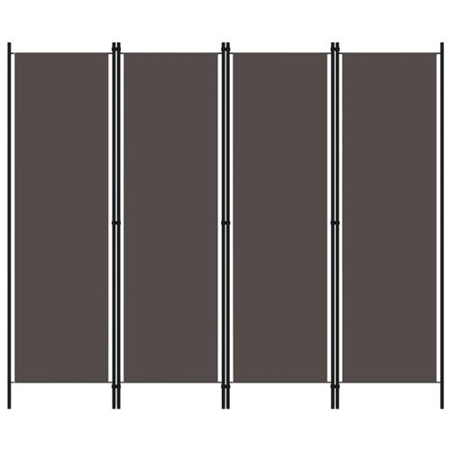 vidaXL Cloison de séparation 4 panneaux Anthracite 200x180 cm