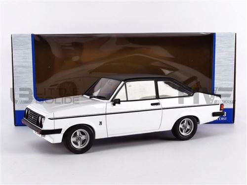 Voiture Miniature de Collection MCG 1-18 - FORD Escort MK II RS 2000 - 1976 - White / Black - 18248W