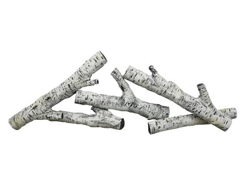 Bûches décoratives en fibre de céramique pour cheminées à l'éthanol. 5 pièces PURLINE WINCBTOUT-12 Blanc
