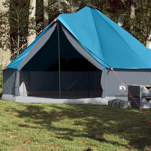 vidaXL Tente familiale tipi 8 personnes bleu imperméable94589