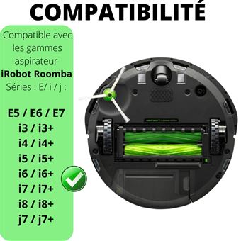 Pack accessoires pour iRobot Roomba  j7+/j7/i8+/i8/i7+/i7/i6+/i6/i5+/i5/i4+/i4/i3+/i3/E5/E6/E7 Filtres/brosses  latérales/rouleaux extracteurs Phonillico® - Accessoire aspirateur et  cireuse - Achat & prix