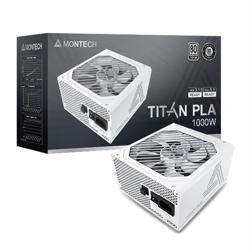 Montech TITAN PLA 1000W 80+ Platinum PCIE 5.1 Fully Modular QUIET Powe
