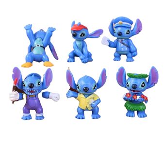 STITCH Disney, Coffret 13 pièces , avec 7 Figurines, et 6