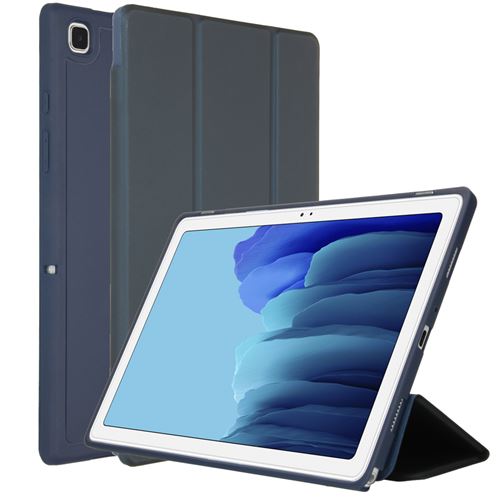 Étui à rabat Smart Silicone pour Samsung Galaxy Tab A7 Bleu foncé Accezz