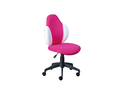 Jessi Chaise de bureau framboise, blanc. - Rose
