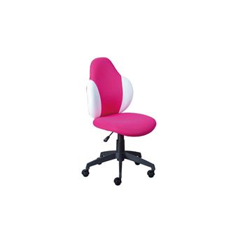Jessi Chaise de bureau framboise, blanc. - 1